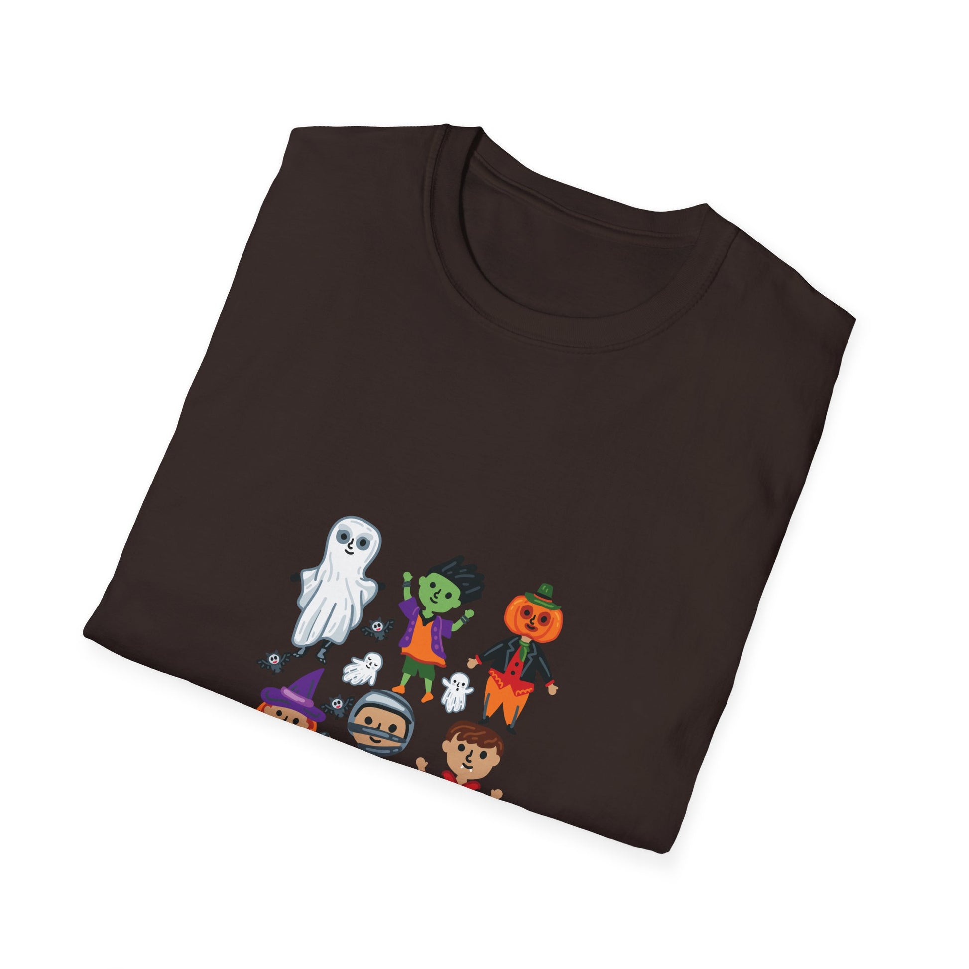 Kids Halloween Costume Characters T-Shirt — Cute Ghost, Witch, Vampire, Mummy & Pumpkin Design