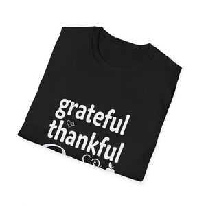 Grateful Thankful Blessed T-Shirt — Inspirational Faith Tee
