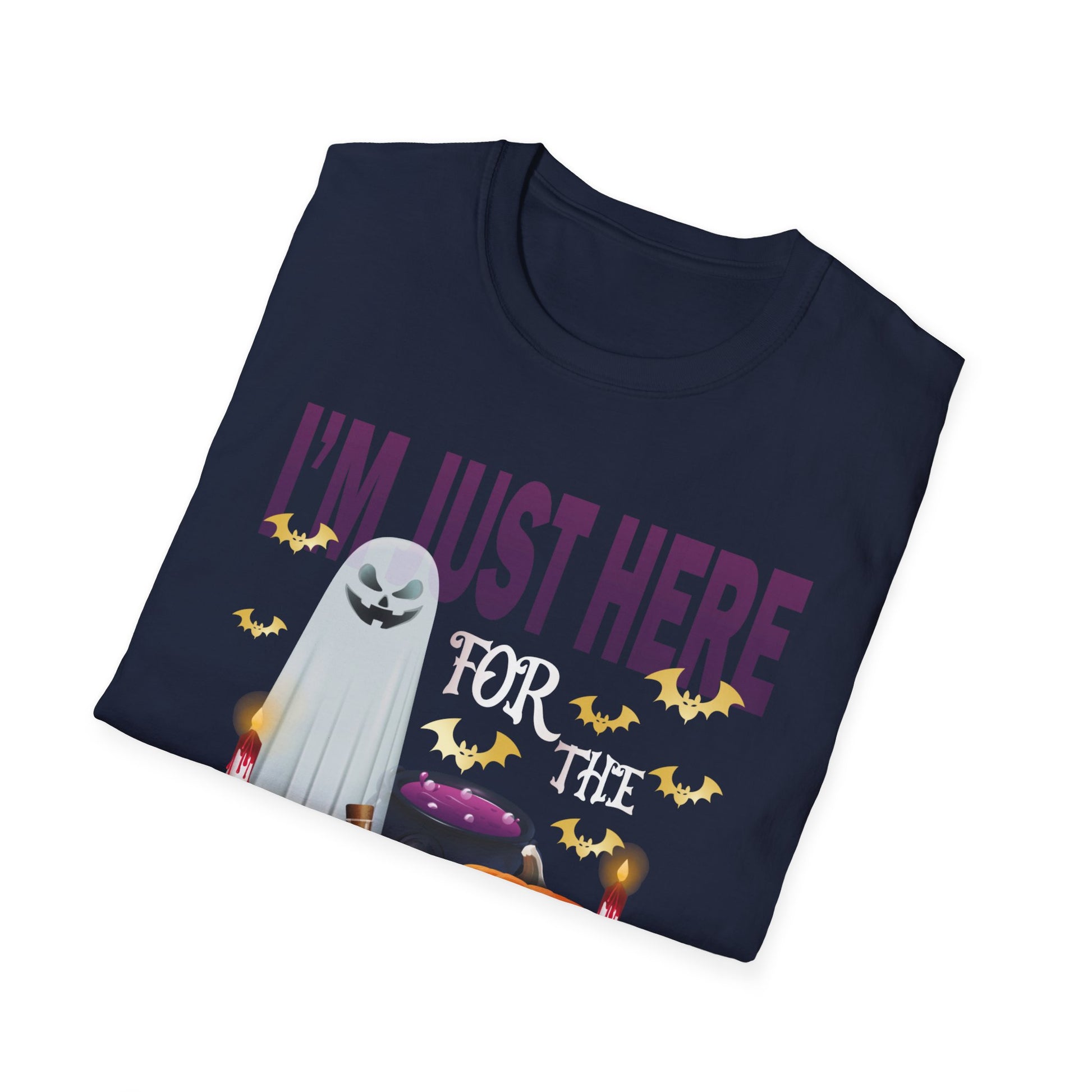 Just Here For The Boos Halloween Costume Funny Halloween TeeUnisex Softstyle T-Shirt
