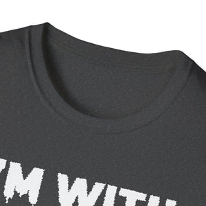 I'm With The Witch T-Shirt — Halloween Witch Arrow Graphic Tee
