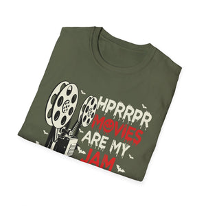 Movies Are My Jam T-Shirt — Vintage Film Reel Horror Fan Tee