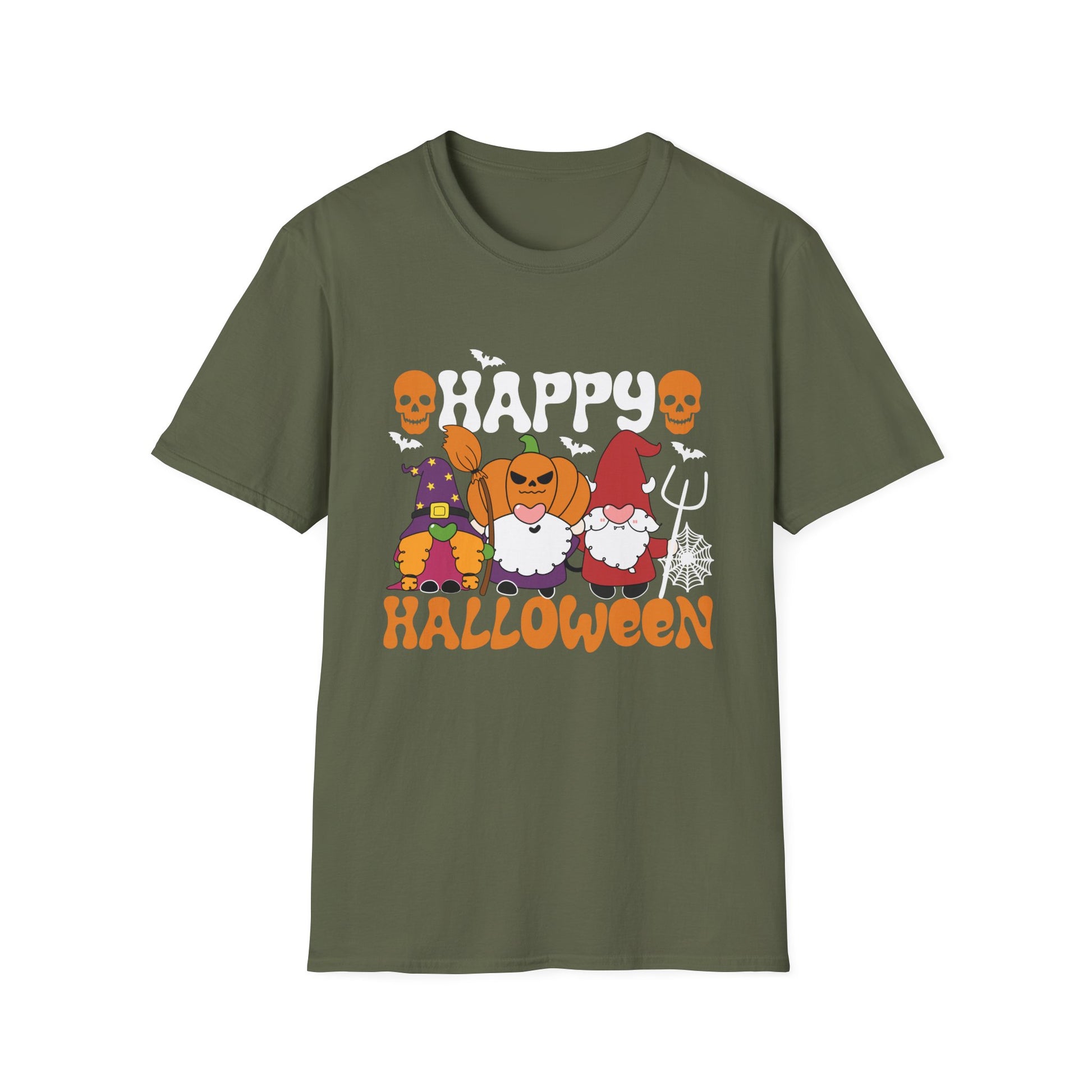 Halloween Gnome T-Shirt — Cute Pumpkin Gnomes "Happy Halloween" Tee