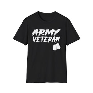 Army Veteran T-Shirt with Dog Tags – Patriotic Military Pride Tee