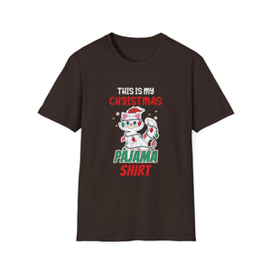 Cat Lover This Is My Christmas Pajama Shirt Christmas Unisex T-Shirt