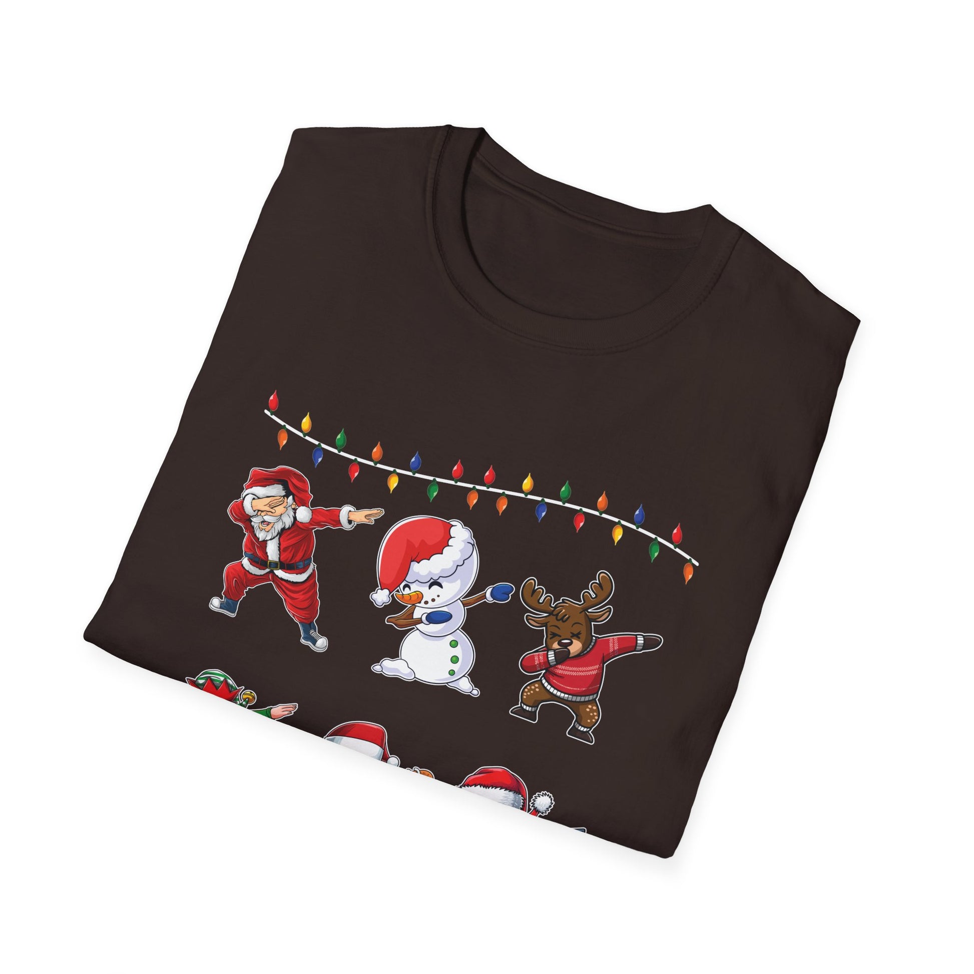 Dabbing Christmas Characters T-Shirt — Festive Holiday Dance Crew Tee