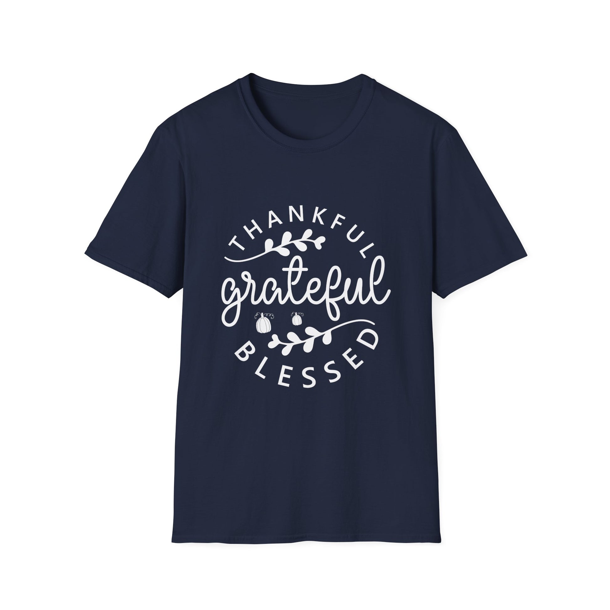 Thankful Grateful Blessed Unisex Softstyle T-Shirt