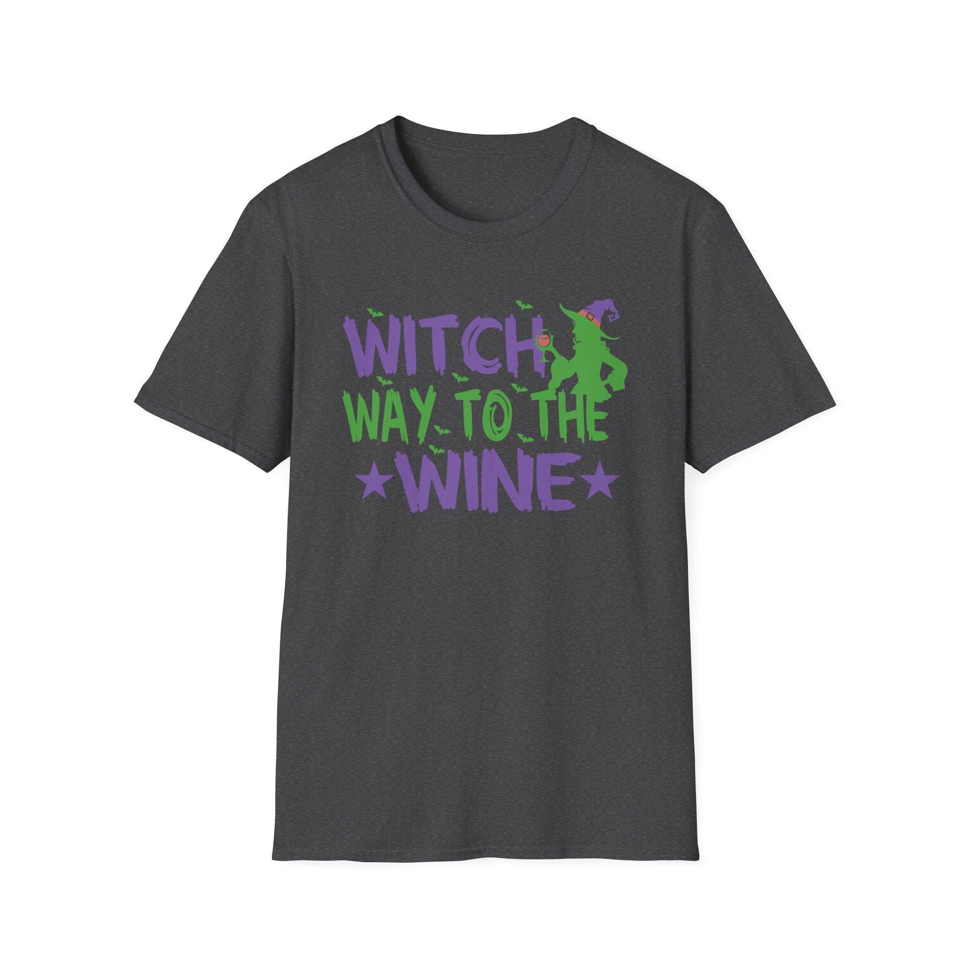 Witch Way To The Wine T-Shirt — Funny Halloween Wine Tee