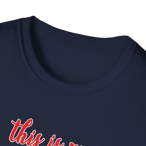 Tapir Christmas Tree Christmas Animal Gifts T-Shirt-productor-mockupUnisex Softstyle T-Shirt