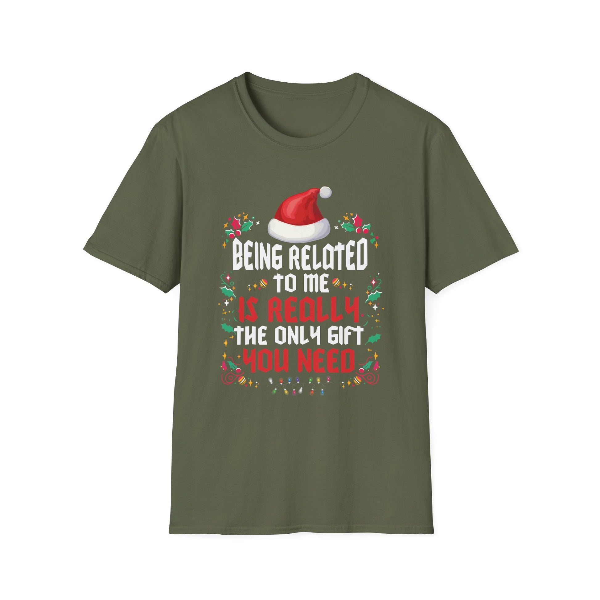 Being Related To Me Funny Christmas Family Xmas Pajamas T-Shirt