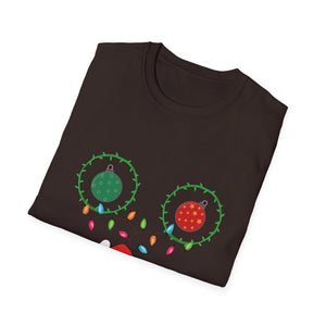 Christmas Lights Chest T-Shirt — Colorful Holiday Graphic Tee