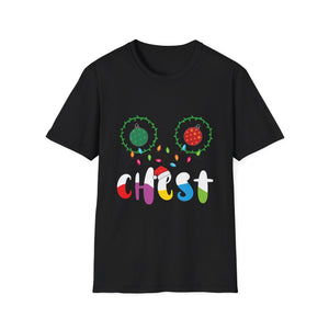 Christmas Lights Chest T-Shirt — Colorful Holiday Graphic Tee