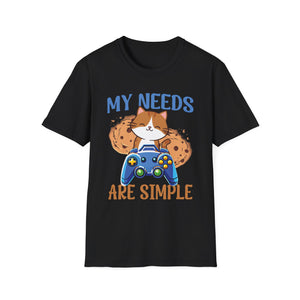 Cats Gaming Cookies Video Gamer Cat Gaming  Unisex T-Shirt