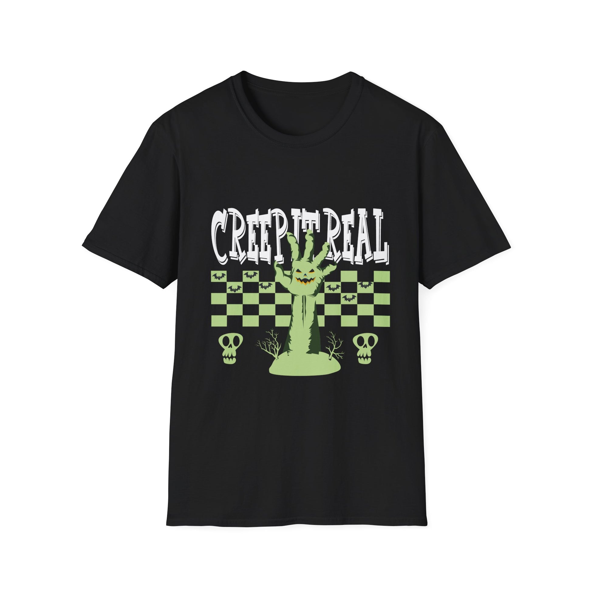 Creep Real T-Shirt — Glow Green Haunted Hand Halloween Tee
