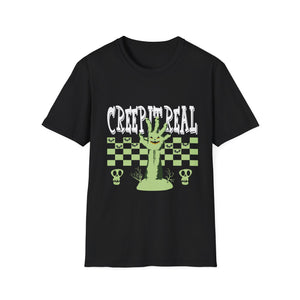 Creep Real T-Shirt — Glow Green Haunted Hand Halloween Tee