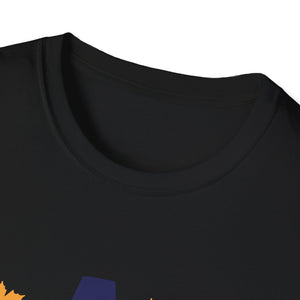 Thanksgiving Dachshund T-Shirt — Cute Turkey Costume Pup with Witch Hat & Autumn Leaves  Unisex T-Shirt