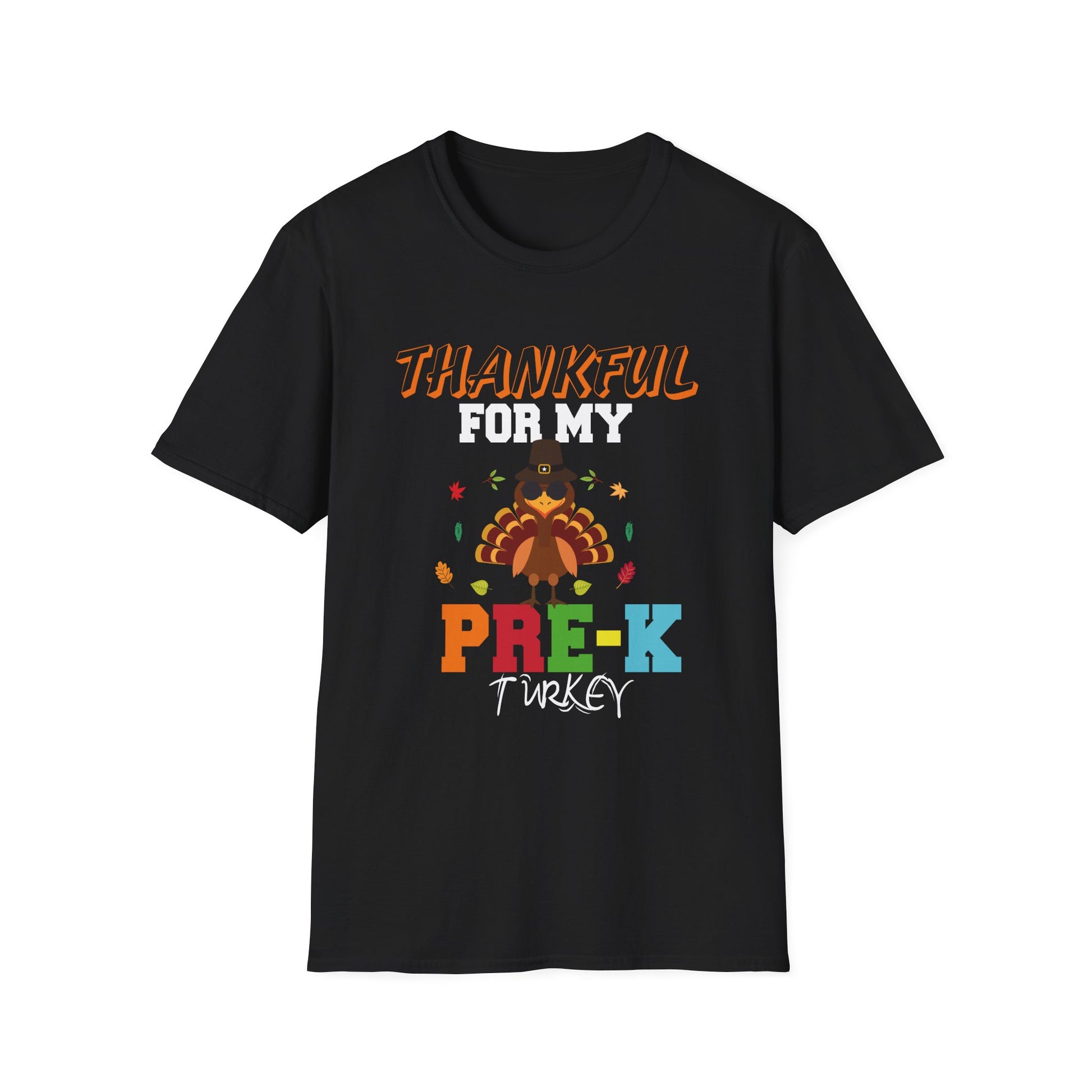 Thankful for My Pre-K Turkey T-Shirt — Cute Thanksgiving Kid Tee  Unisex T-Shirt