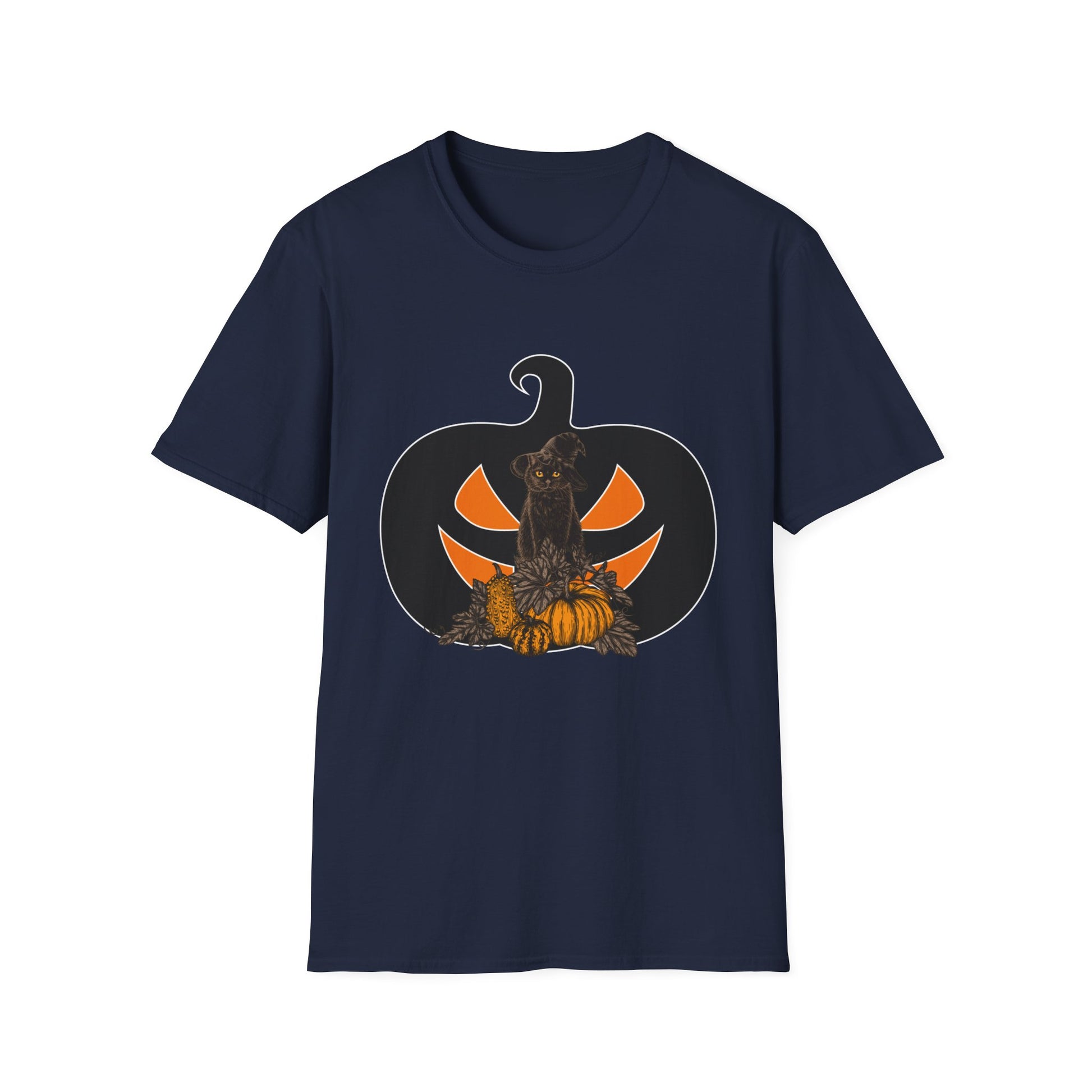 Halloween Black Cat for Cat Lover - Halloween Tee Unisex Softstyle T-Shirt