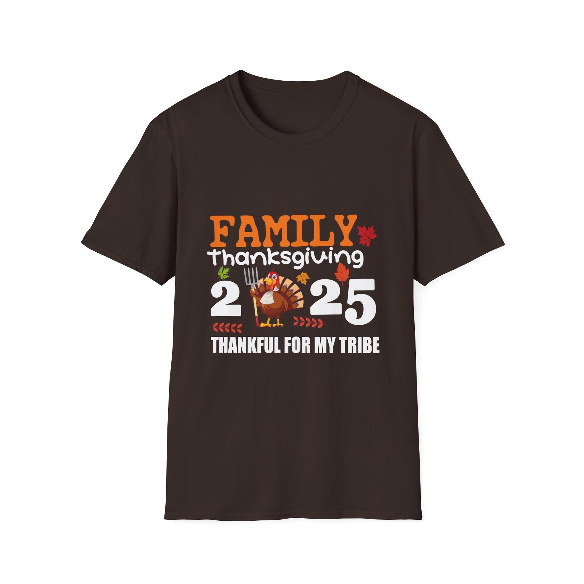 Thankful for My Tribe 2025 Thanksgiving T-Shirt — Family Gathering Tee