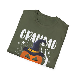 Grandad of the Patch Halloween T-Shirt — Pumpkin Witch Hat Grandpa Tee
