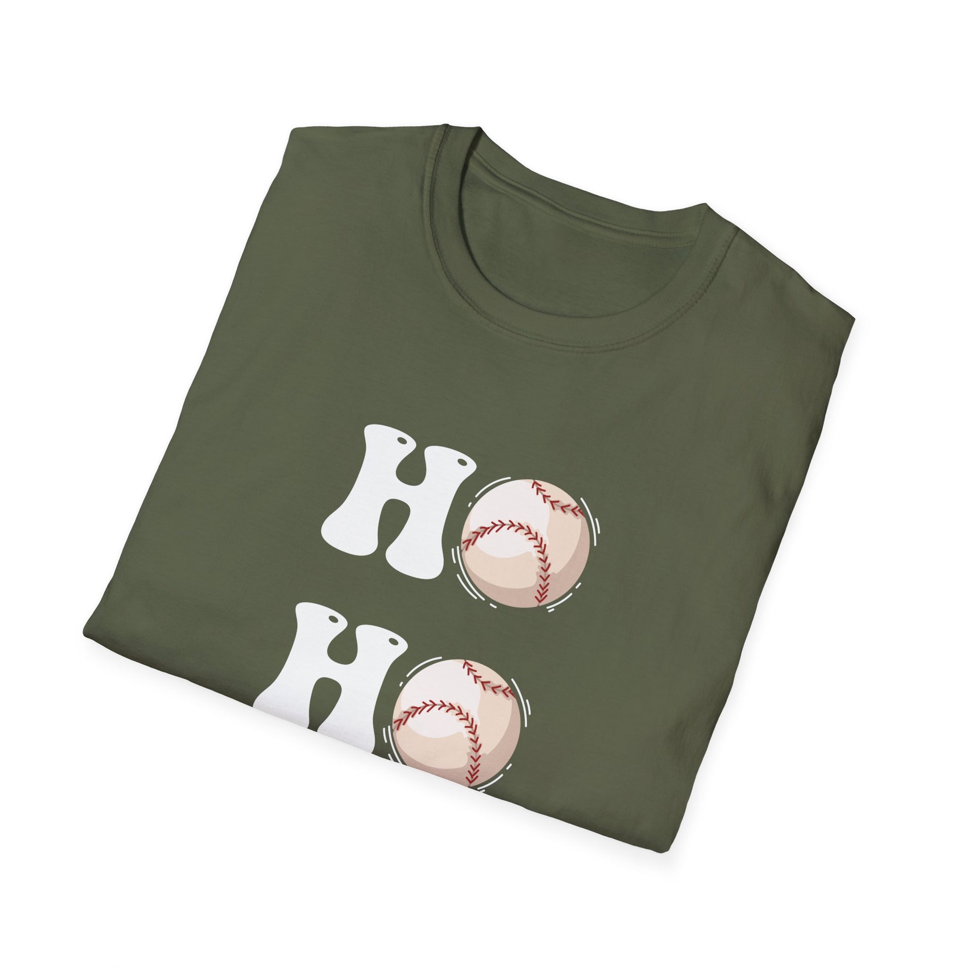 Christmas Ho Ho Ho Baseball Christmas Unisex T-Shirt