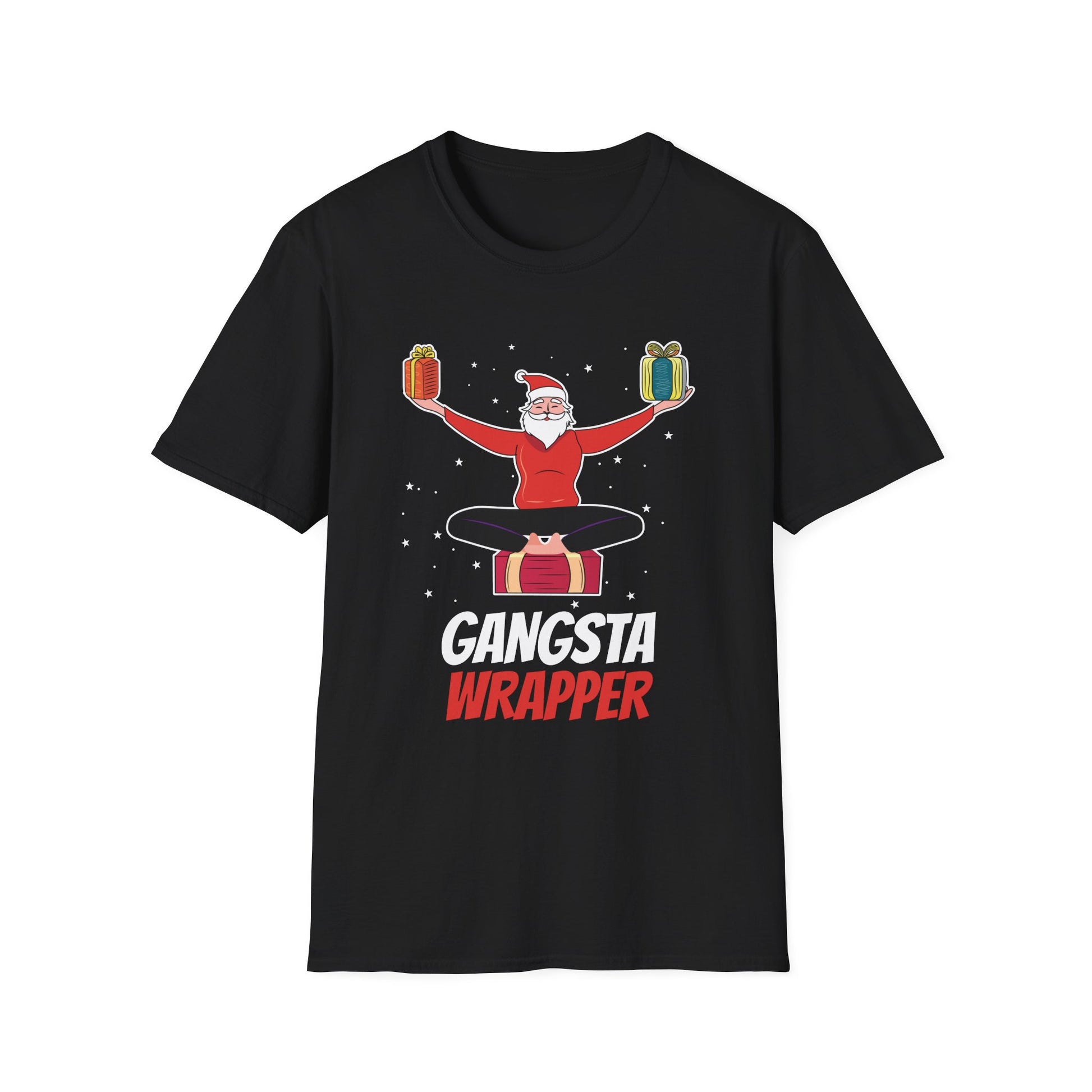 Funny Christmas Pajama Gangsta Wrapper Christmas Unisex Softstyle T-Shirt