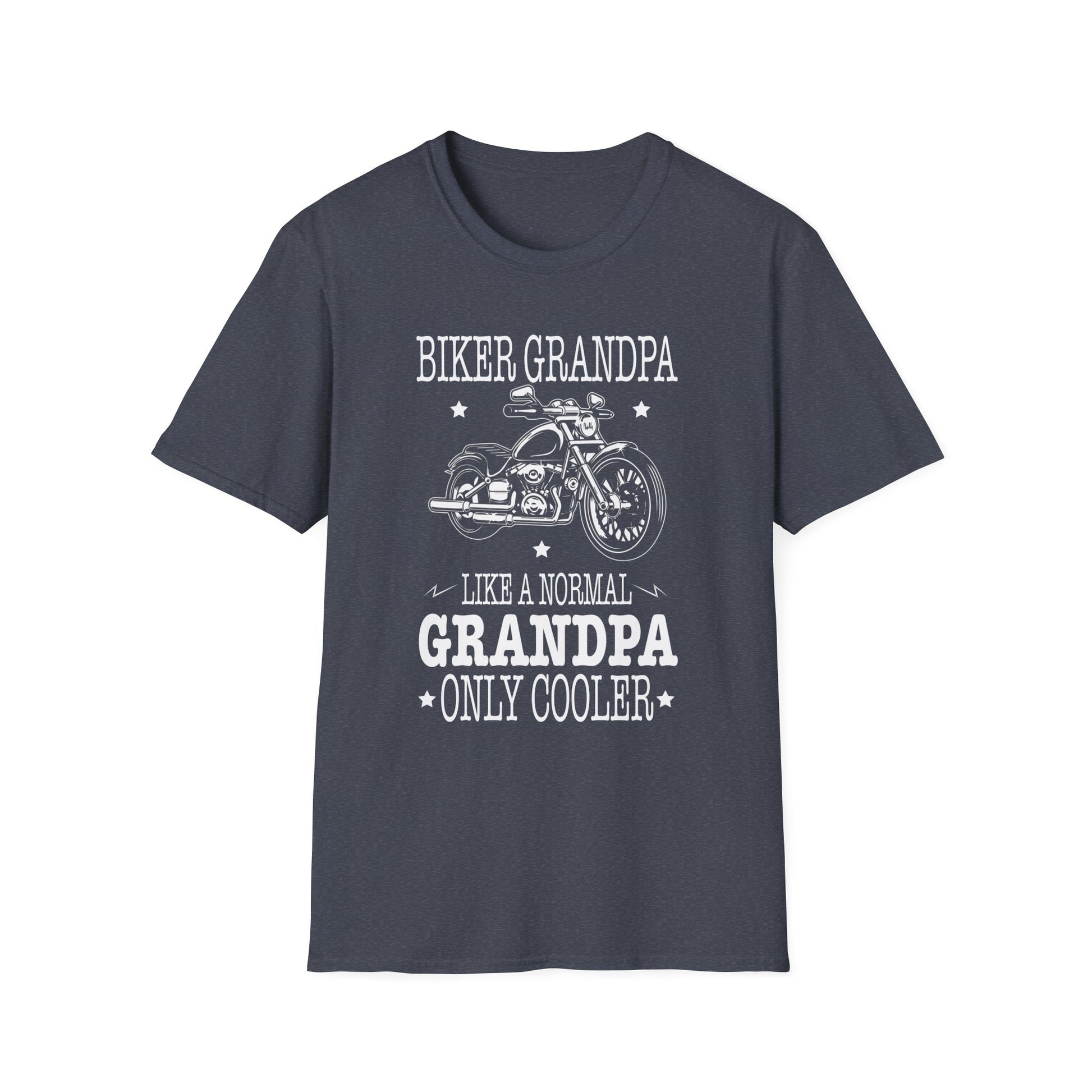 Biker Grandpa Fathers Day Like A Normal Grandpa Motorcycle Unisex T-Shirt