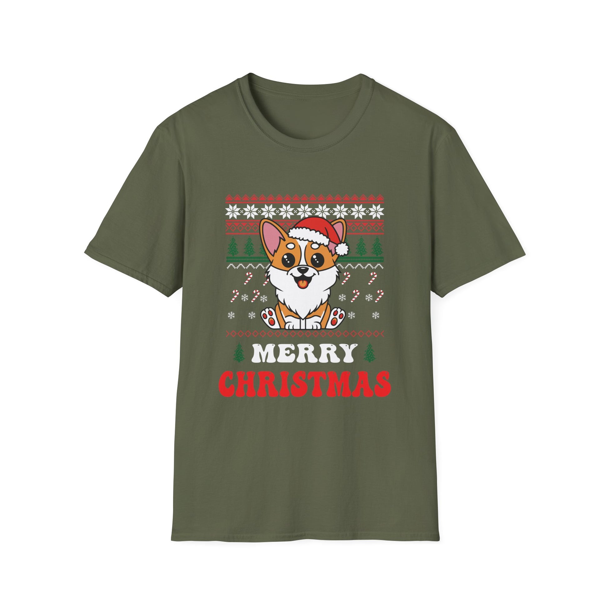 Christmas Corgi T-Shirt — Merry Christmas Holiday Dog Tee