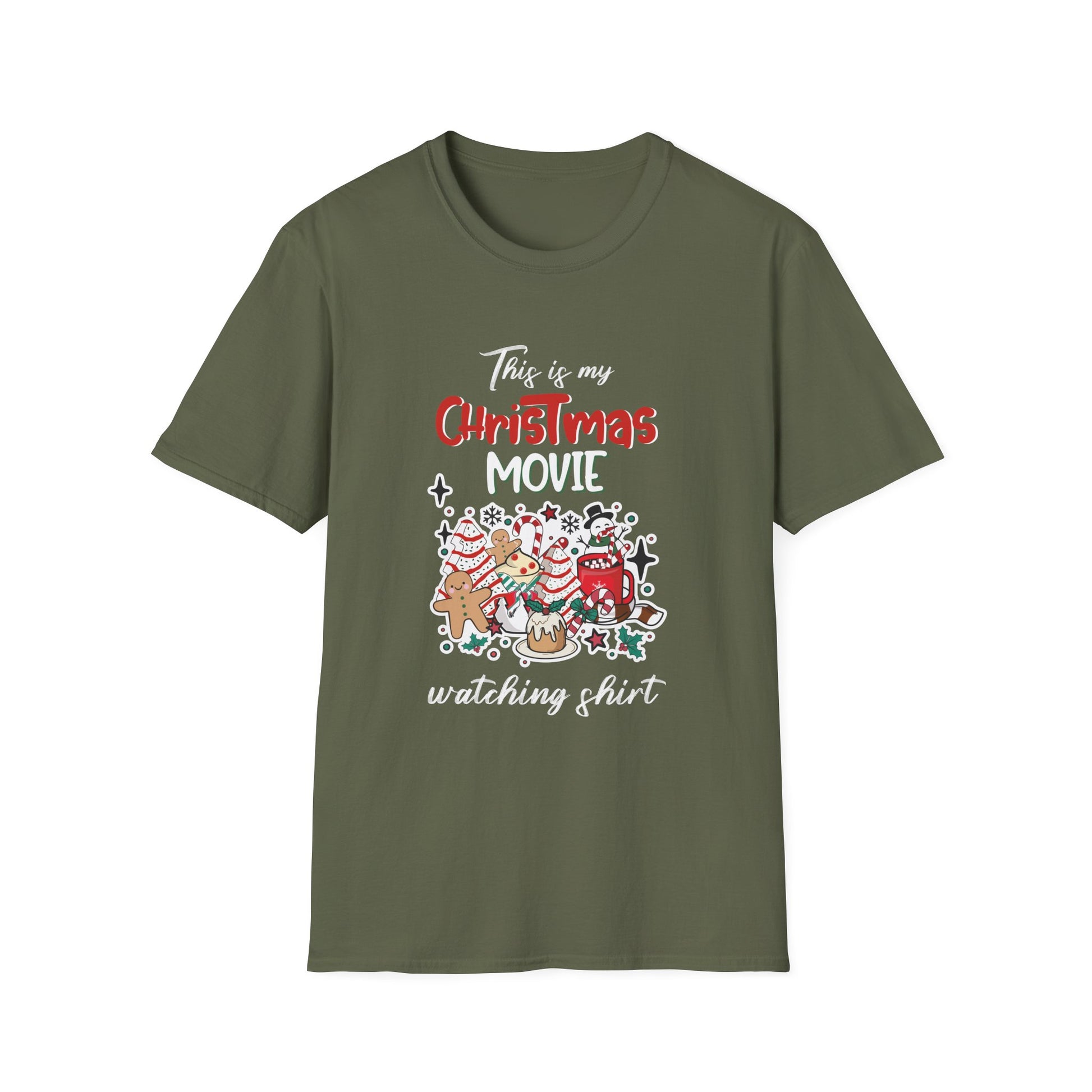 Christmas Movie Watching T-Shirt — Cozy Holiday Pajama Tee