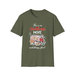 Christmas Movie Watching T-Shirt — Cozy Holiday Pajama Tee