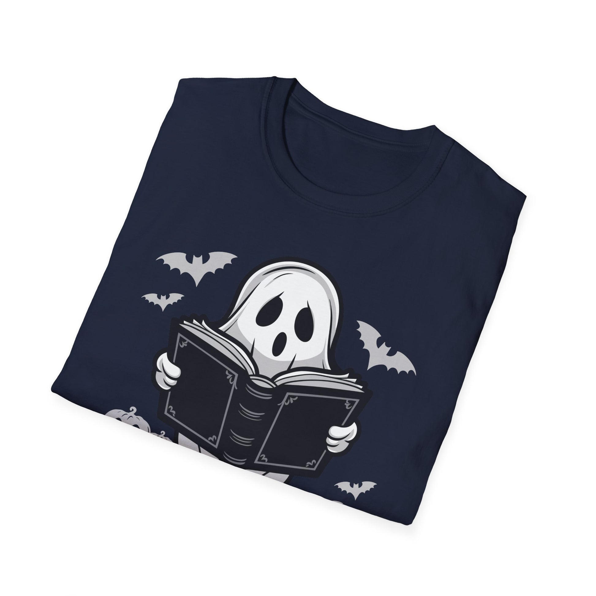 Halloween Ghost Reading 'Books' T-Shirt