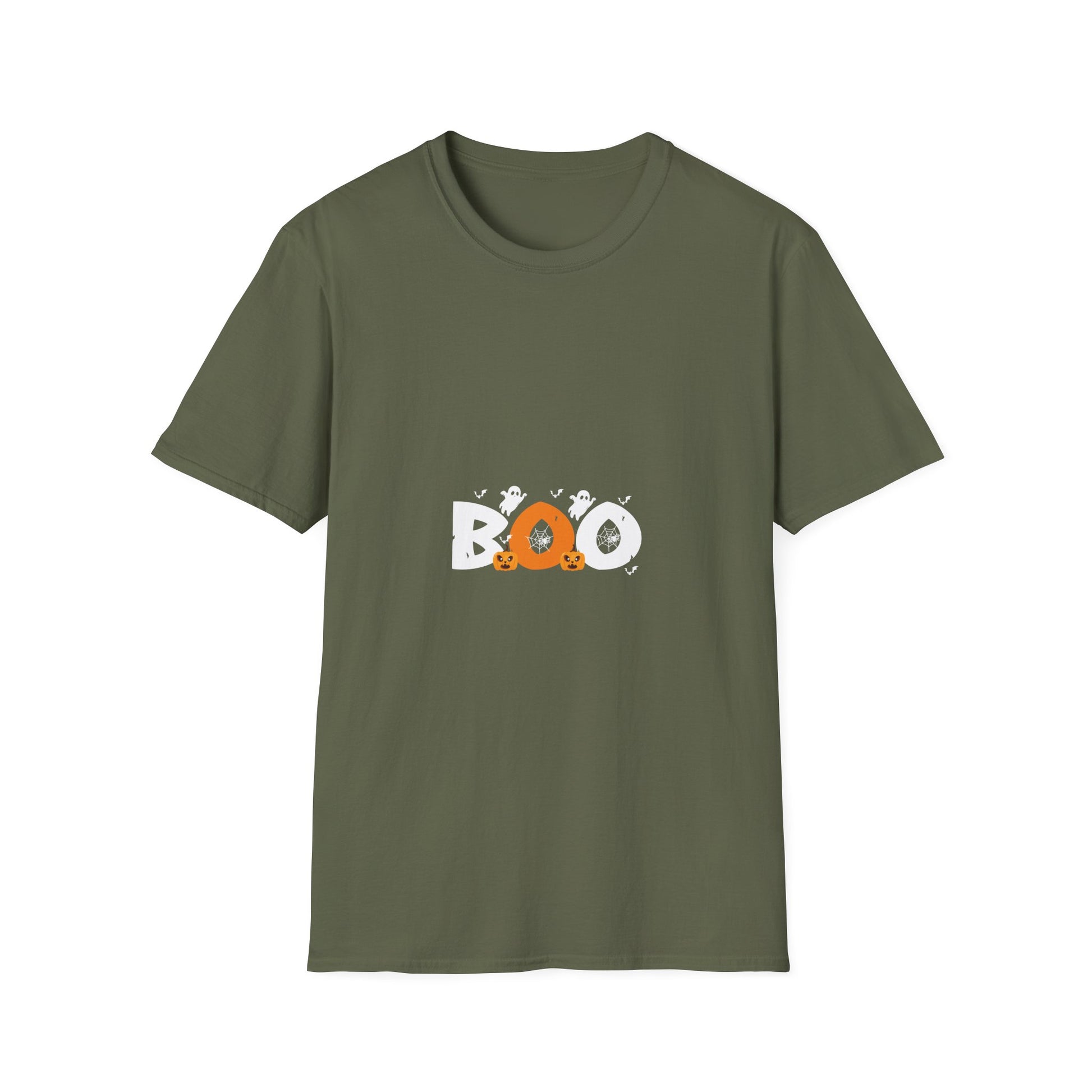 Happy Halloween - Witch Hat _ Spider - Boo - Funny Halloween Tee Unisex Softstyle T-Shirt