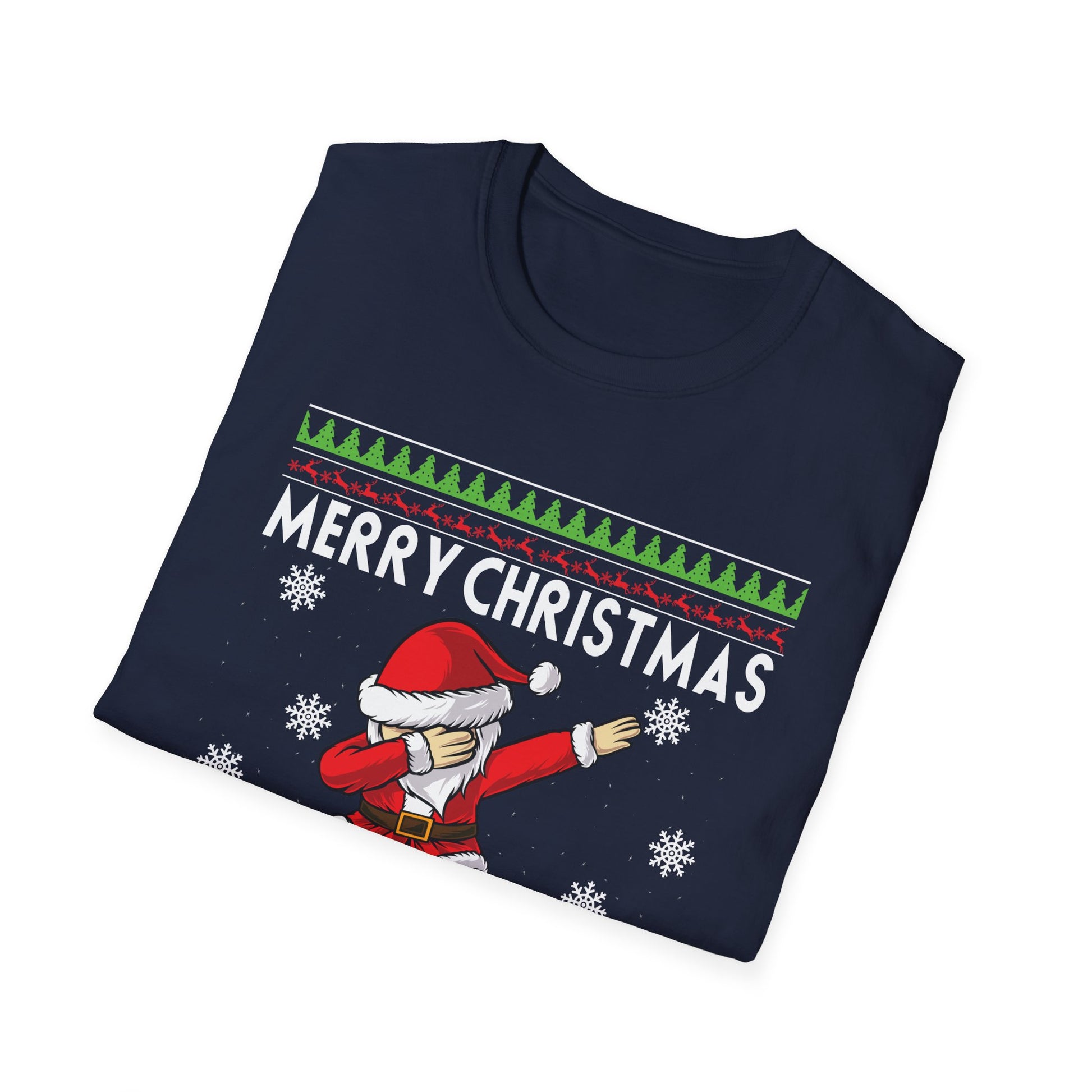 Santa Floss T-Shirt — Merry Christmas Dabbing Santa Holiday Tee