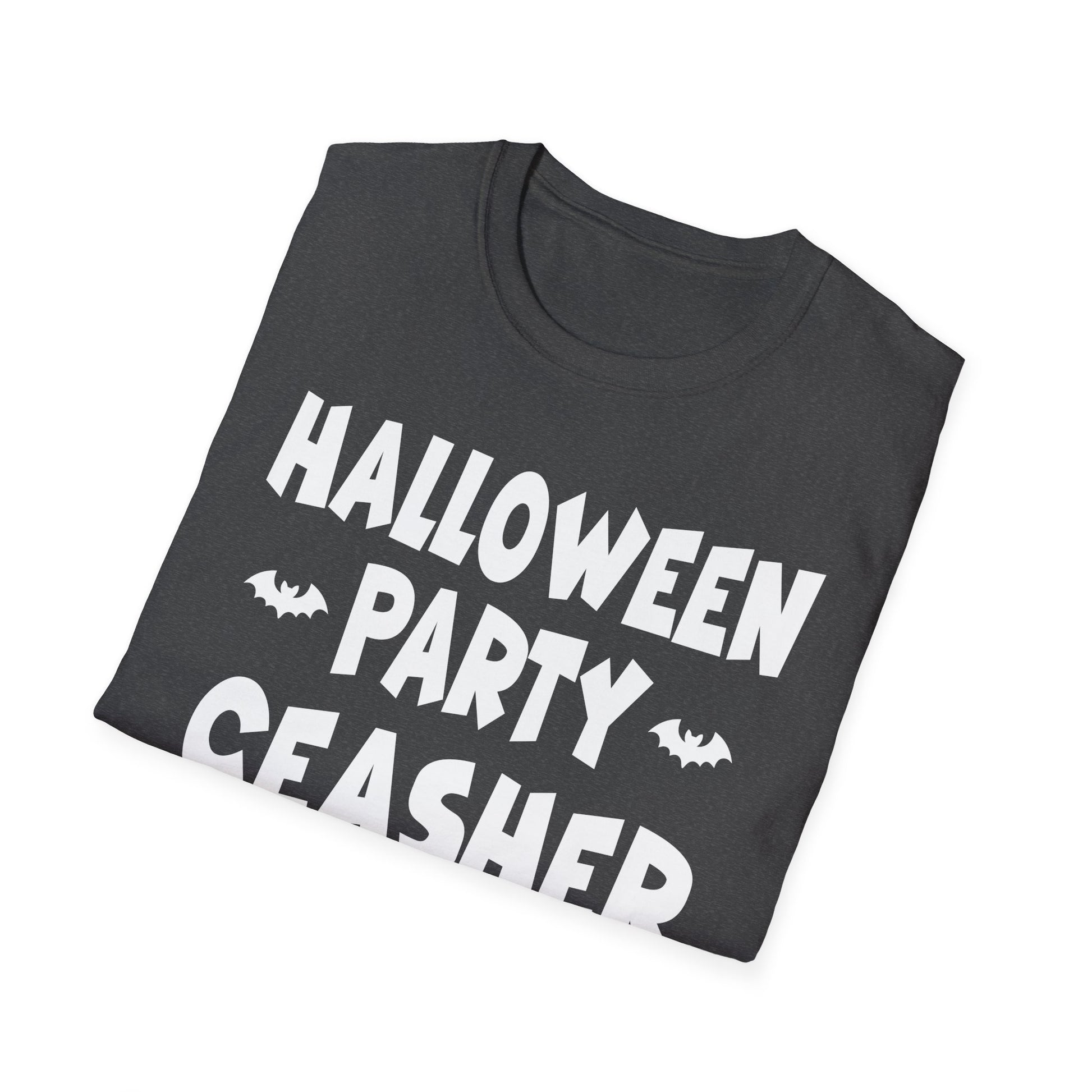 Halloween Party Ceasher T-Shirt — Funny Spooky Halloween Tee with Bats