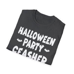 Halloween Party Ceasher T-Shirt — Funny Spooky Halloween Tee with Bats
