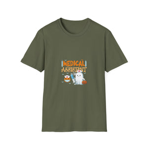 Medical Assistant Halloween T-Shirt — Cute Ghost Nurse & Syringe Costume Tee