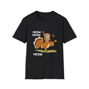 Thanksgiving Cat Turkey Tee - Unisex Softstyle T-Shirt