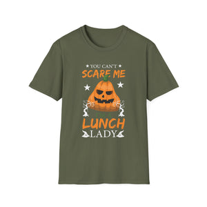 Lunch Lady Halloween T‑Shirt — “You Can’t Scare Me I’m a Lunch Lady” Jack‑O’Lantern Tee
