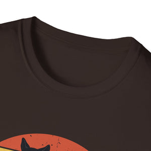 Black Cat sitting in a Pumpkin for Cat Lover - Halloween T-Shirt