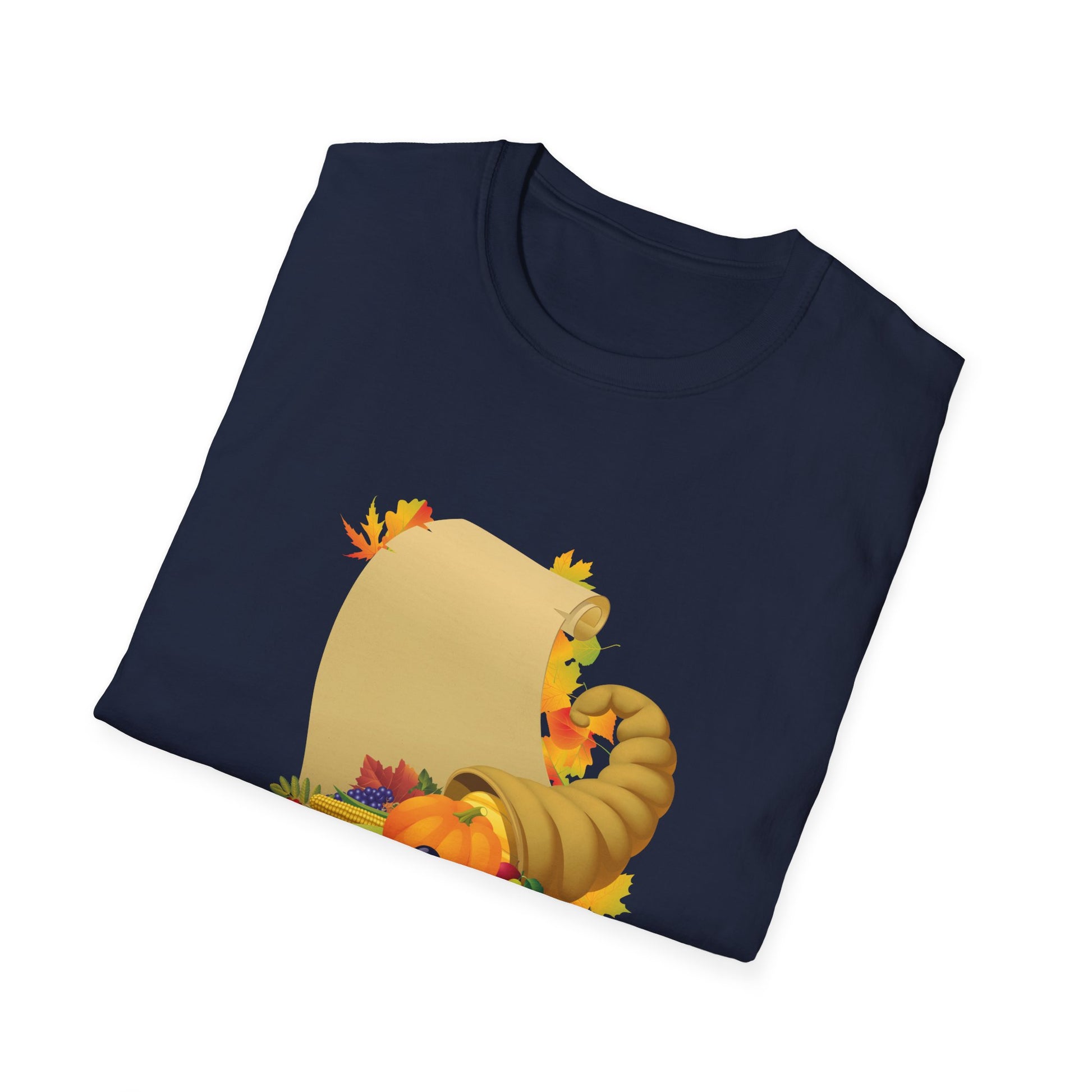 Thankful Cornucopia T-Shirt — Fall Thanksgiving Harvest Tee  Unisex T-Shirt