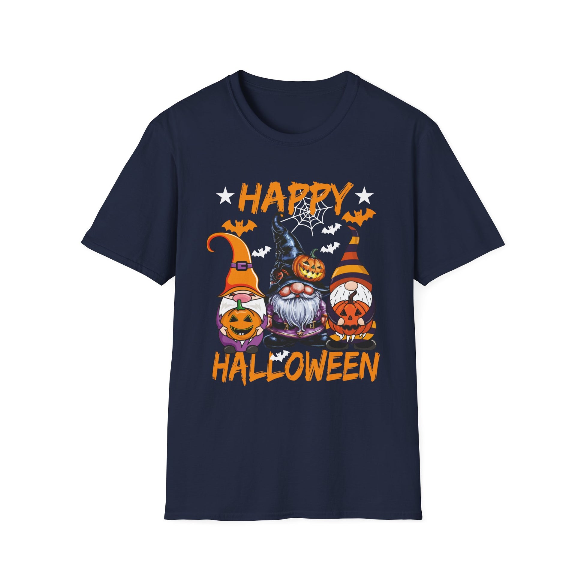 Gnomes Halloween Witch Garden Gnomes Happy Halloween  Unisex Softstyle T-Shirt