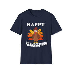 Happy Thanksgiving Turkey T-Shirt — Cute Holiday Tee for Family Gatherings  Unisex T-Shirt