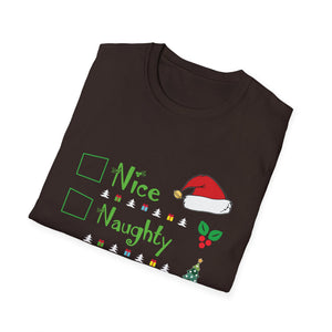 Nice Naughty Puerto Rican Puerto Rico Women Christmas Santa Unisex Softstyle T-Shirt