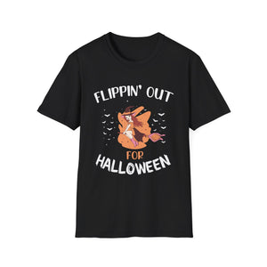 Halloween Flip-Out T-Shirt — Cute Witch Triceratops Graphic Tee