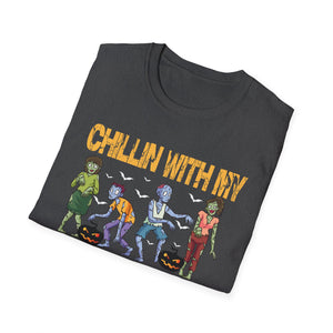 Chillin' With My Zombies T-Shirt — Funny Halloween Zombie Graphic Tee