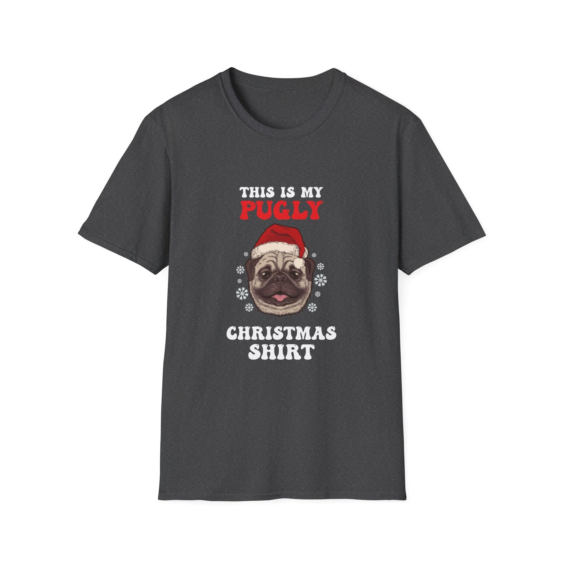 Pug Christmas Shirt – “This Is My Pugly Christmas Shirt” Holiday Tee