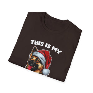 Christmas Pajama Shirt — German Shepherd Santa Tee