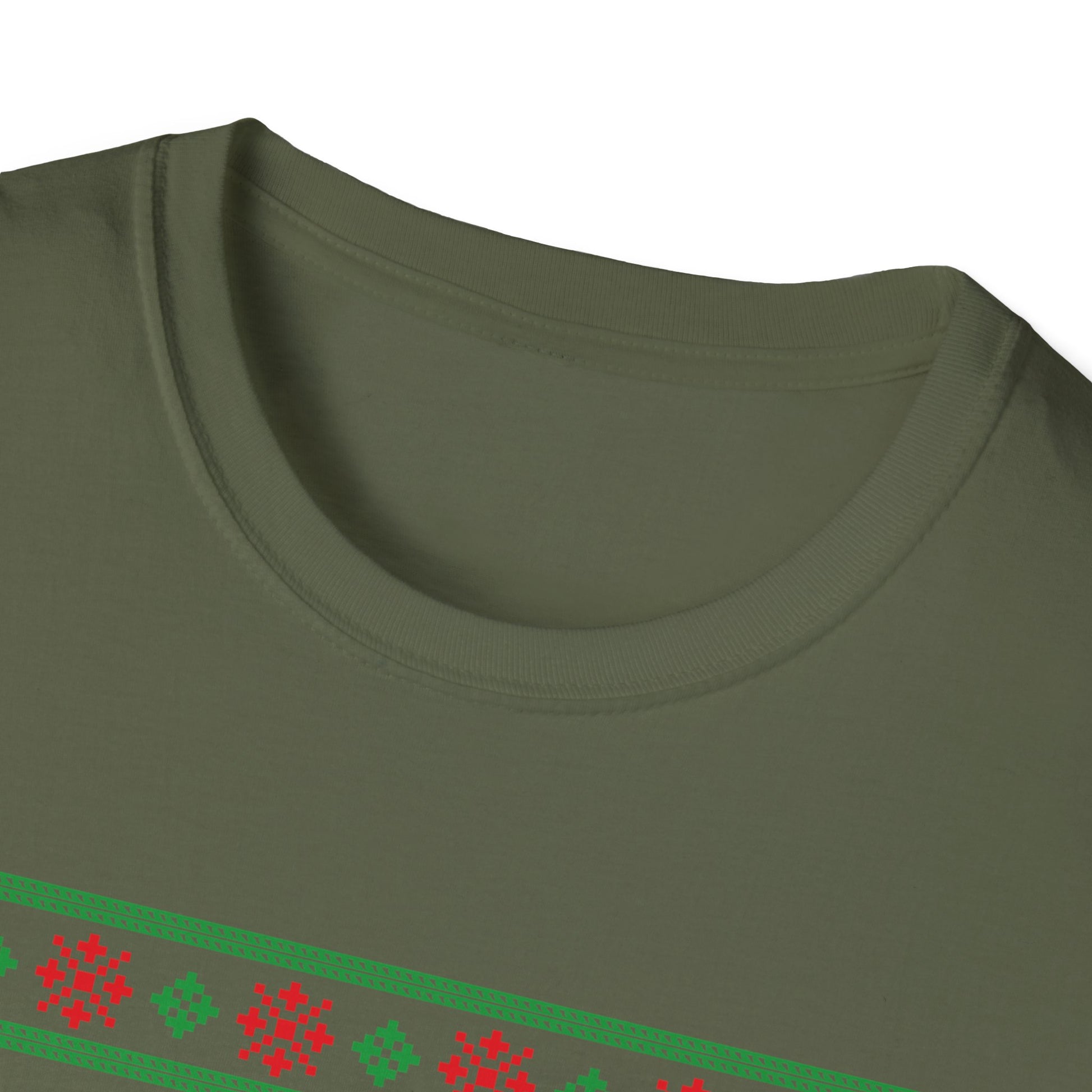 Electric Guitar Christmas T-Shirt — Holiday Ugly Sweater Style for Musicians