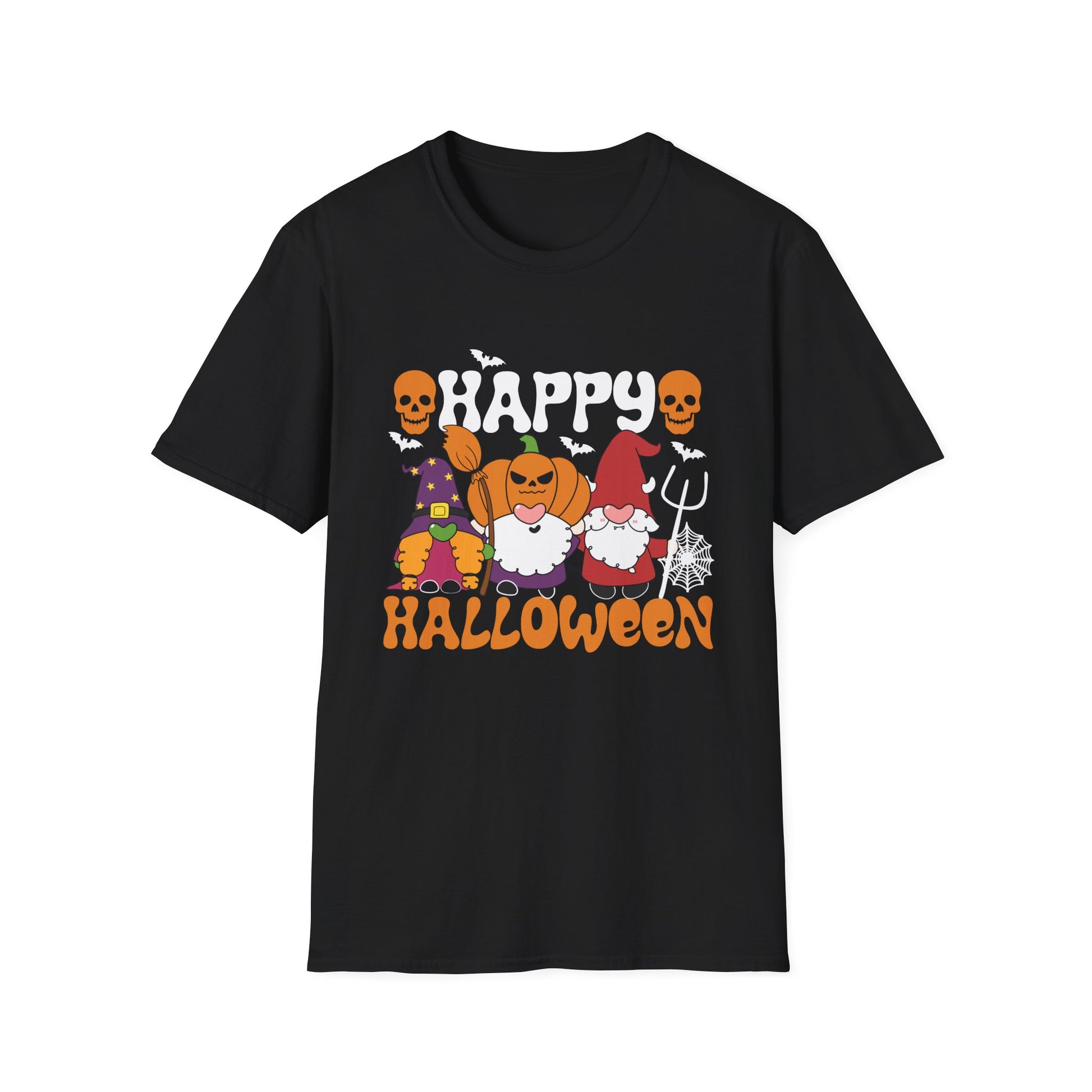 Halloween Gnome T-Shirt — Cute Pumpkin Gnomes "Happy Halloween" Tee