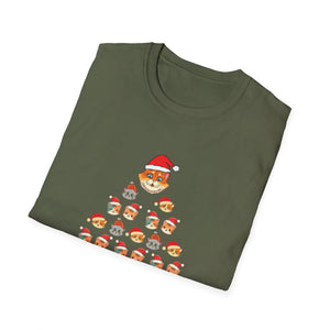 Meowy Christmas T-Shirt — Cute Santa Cat Holiday Tee