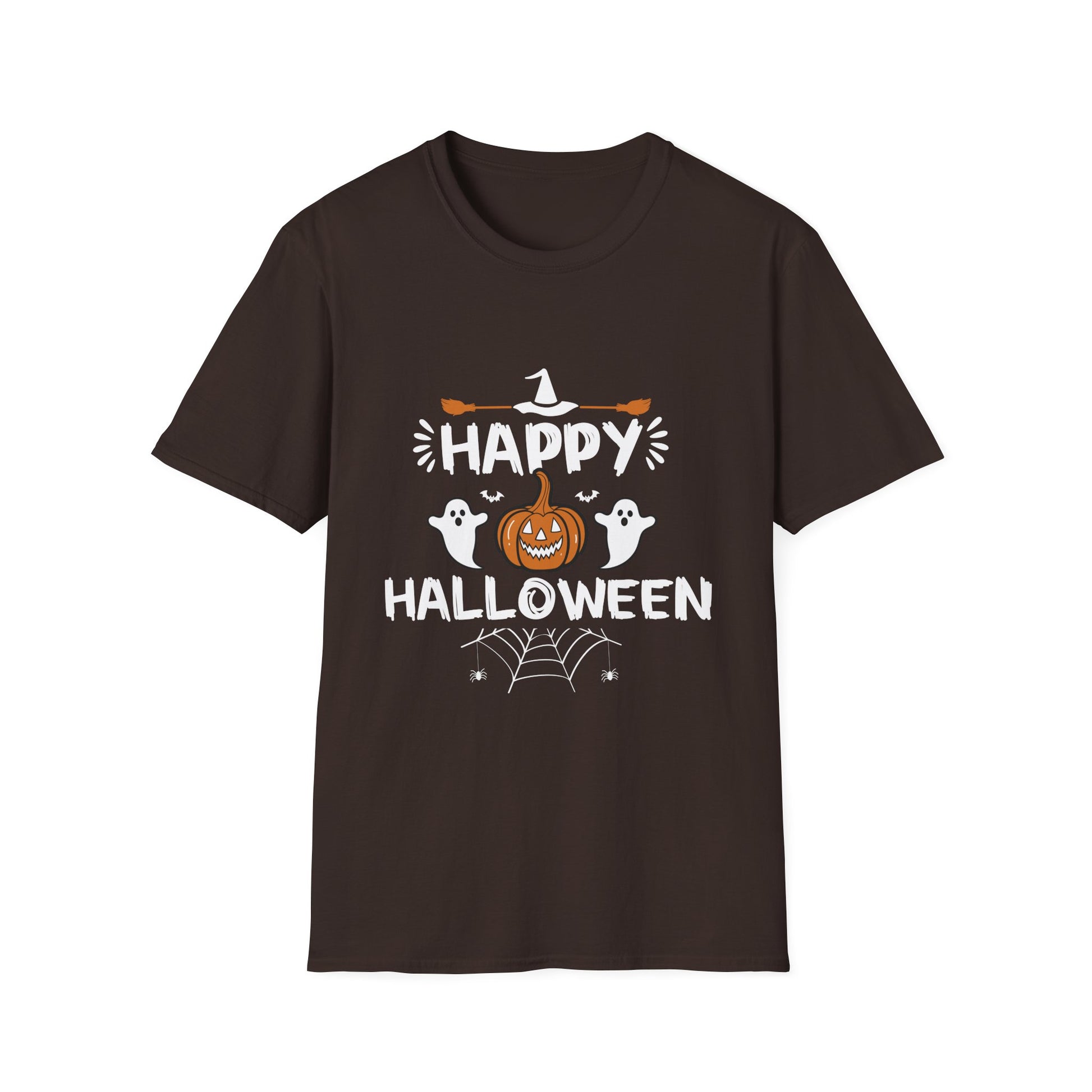 Halloween T-Shirt — "Happy Halloween" Pumpkin & Ghosts Tee